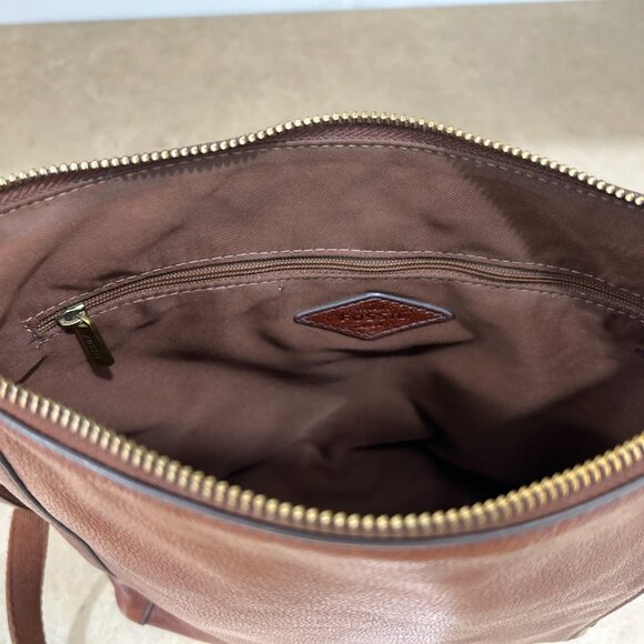 Fossil Leather Brown Crossbody Bag - Picture 8 of 8